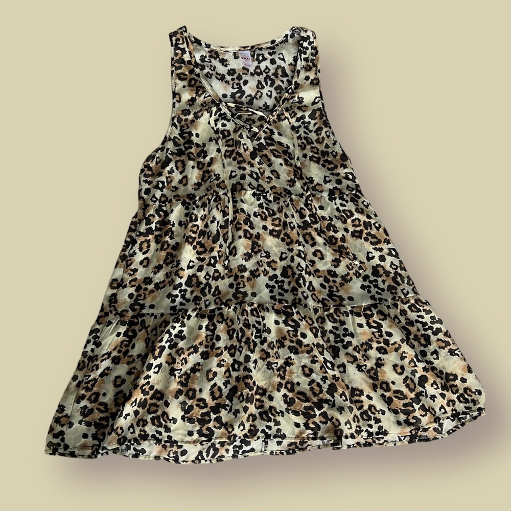 BONGO Sheer Leopard Print Dress
